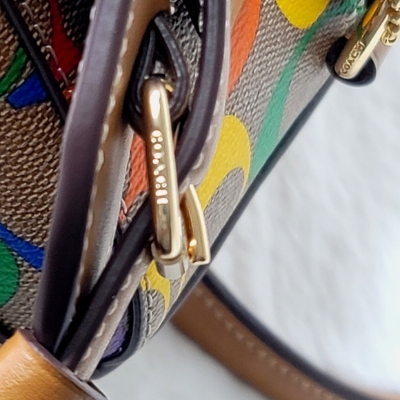 🔥 Coach NWT Rare Rainbow Bag 3in1 Satchel Crossbody Shoulder Bag - Picture 4 of 11